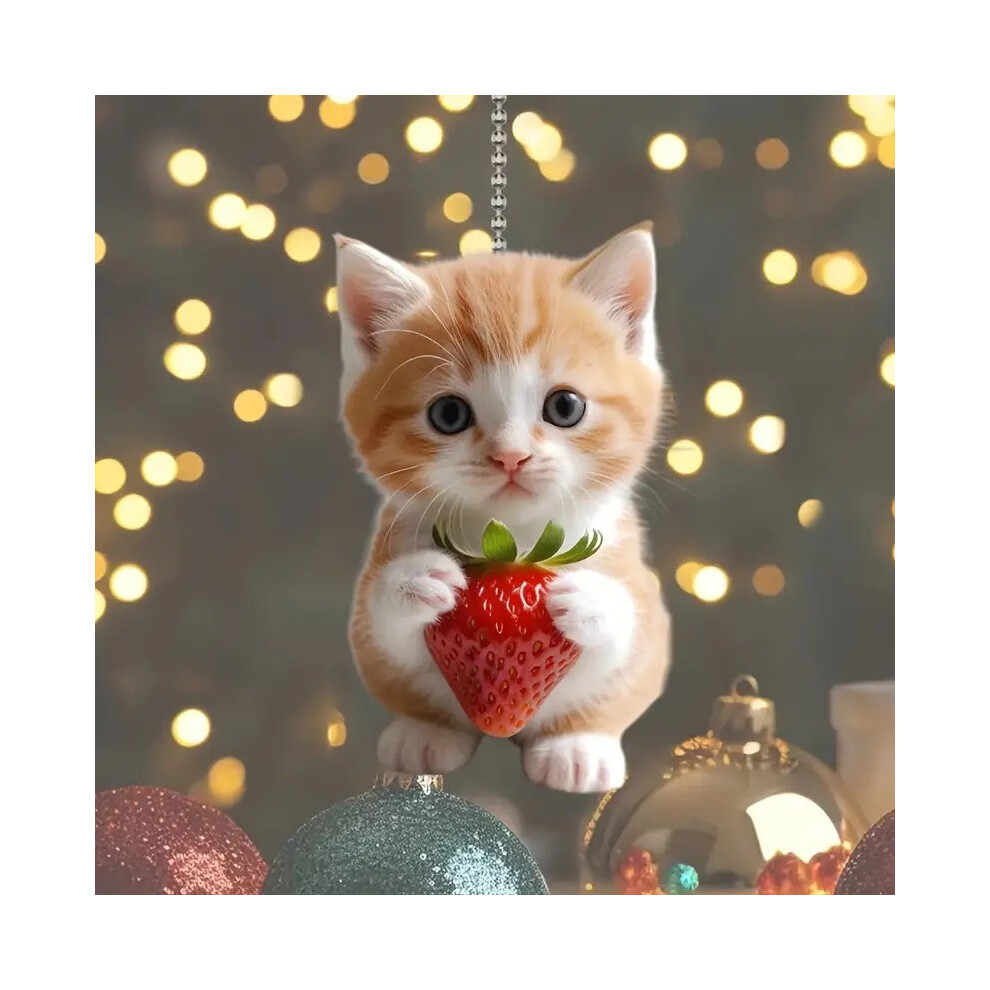 Acrylic Charming Cartoon Cat Pendant For Stylish Car Interior And Decor Accessories-image-OPC-PGVDC6F-NEW