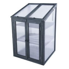 Garden 3 Tier Wooden Greenhouse with 2 Doors and Skylight, Ideal for Seedlings