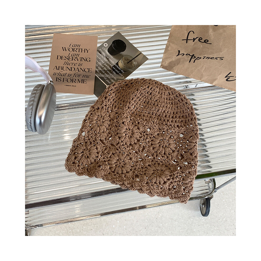 (Brown) Knitted Lightweight Elegant Cap Unisex Design Perfect Season Spring For-image-OPC-PGVDHJ5-NEW