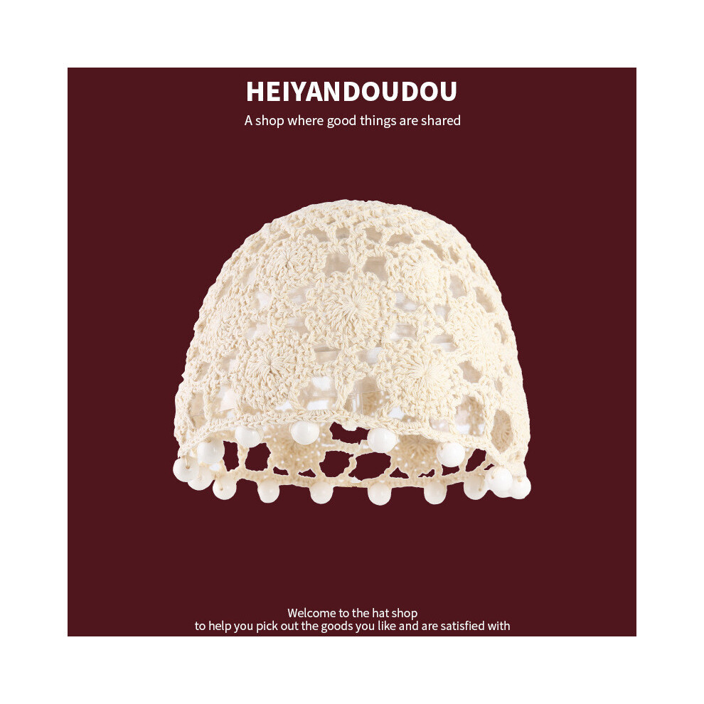 (Beige Pearl Style) Style Hanrafted Ethnic Knitted Hat With Tassels And Ear Protection For Women In Beige Black Colors Khaki And-image-OPC-PGVDHXN-NEW