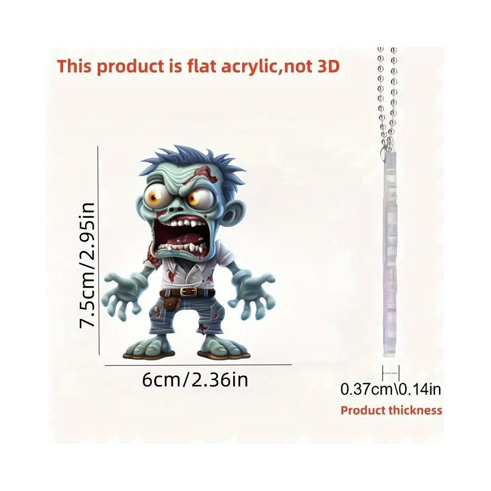 (2) Halloween Adorable Themed Acrylic Car Accessories With Scary Character Designs Cartoon-image-OPC-PGVDKXH-NEW