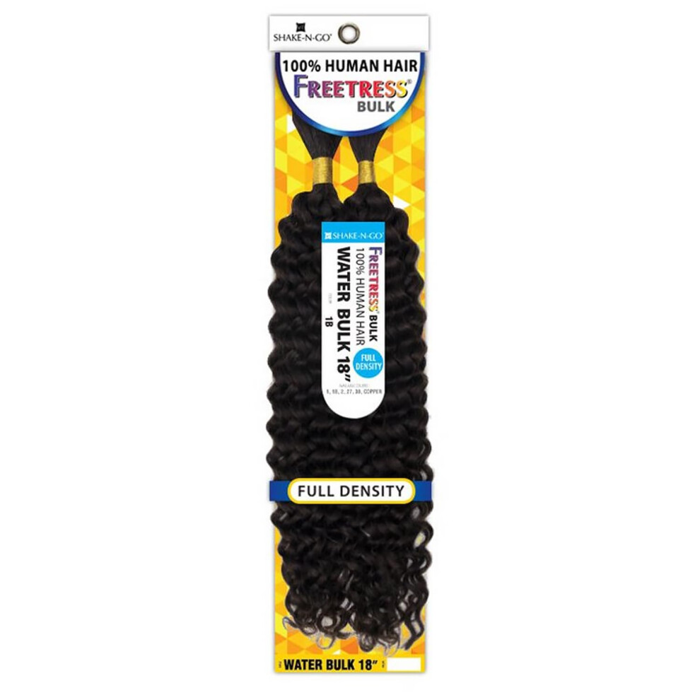 Ilmainen Tress Unisex Black Freetress Human Hair Braids - Water Bulk 18 (Color:1b Off )