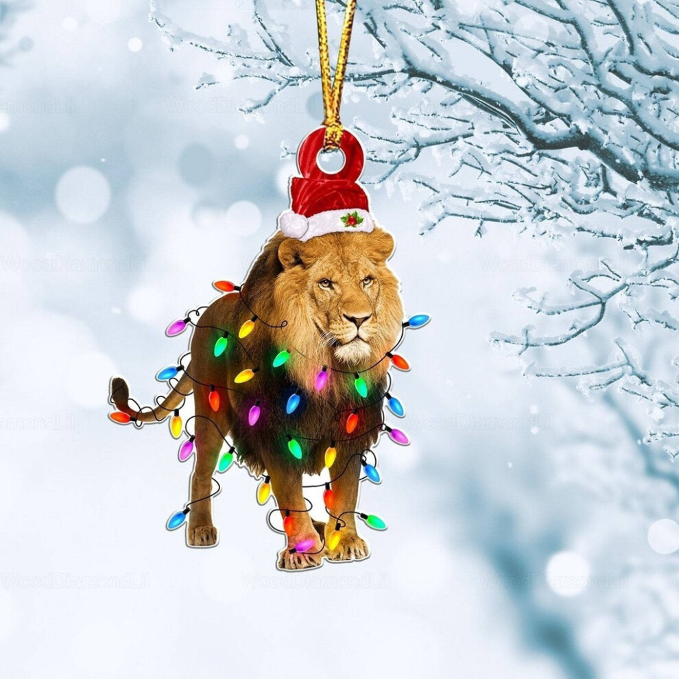 (3) Holiday Acrylic Charming Ornaments With Cartoon Rooster Flamingo And Lion Designs For Home Car And Decor-image-OPC-PGVDN8G-NEW