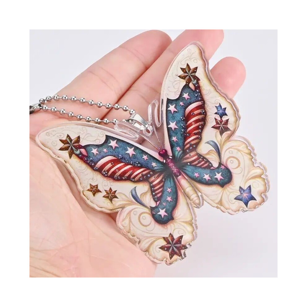 (B Type) 2d Acrylic Playful Butterfly Backpack Charm Lovely Gift For Women And Decor Interior Car-image-OPC-PGVDN9B-NEW