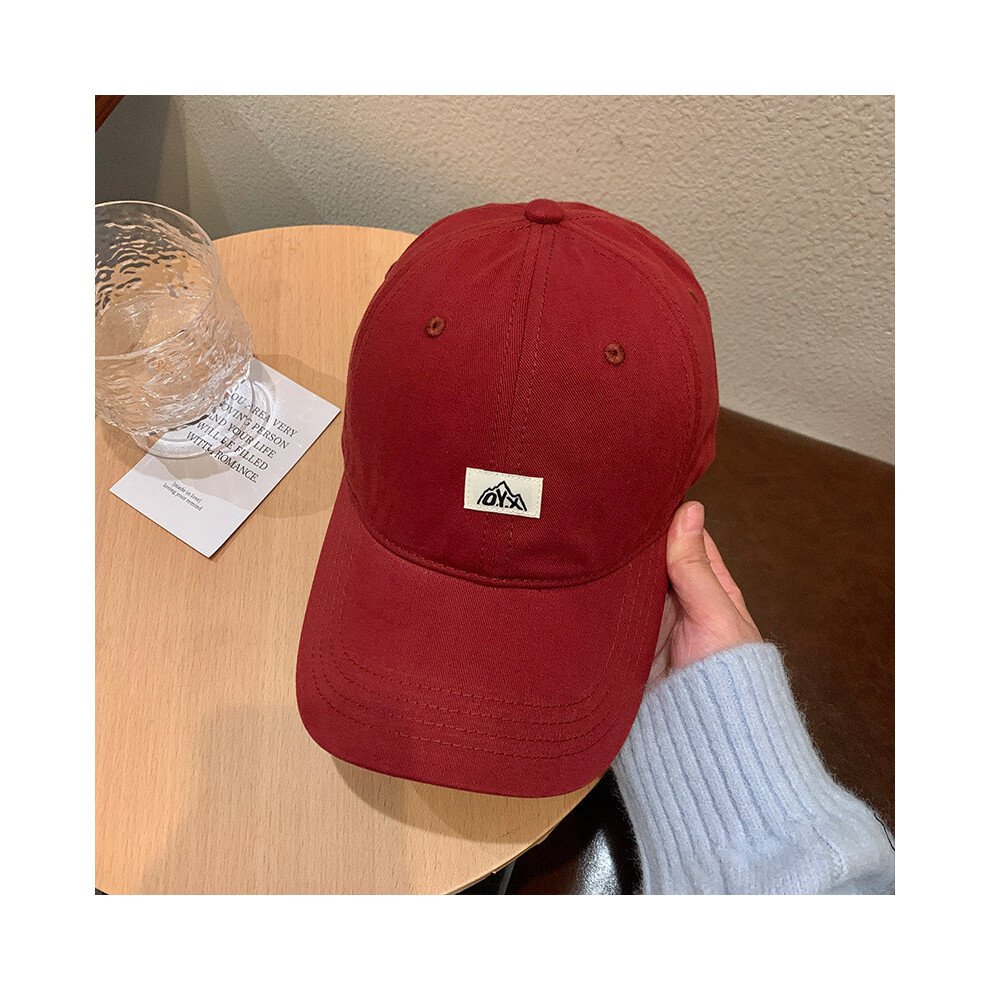 (Red) And Trendy Versatile Brown Baseball Cap For Women Spring Summer Uv Hat Protection-image-OPC-PGVDNRK-NEW