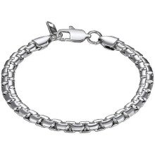 Men's Bracelet Stainless Steel Venetian Chain Box Chain Bracelet 6mm Wide Fashion Chain