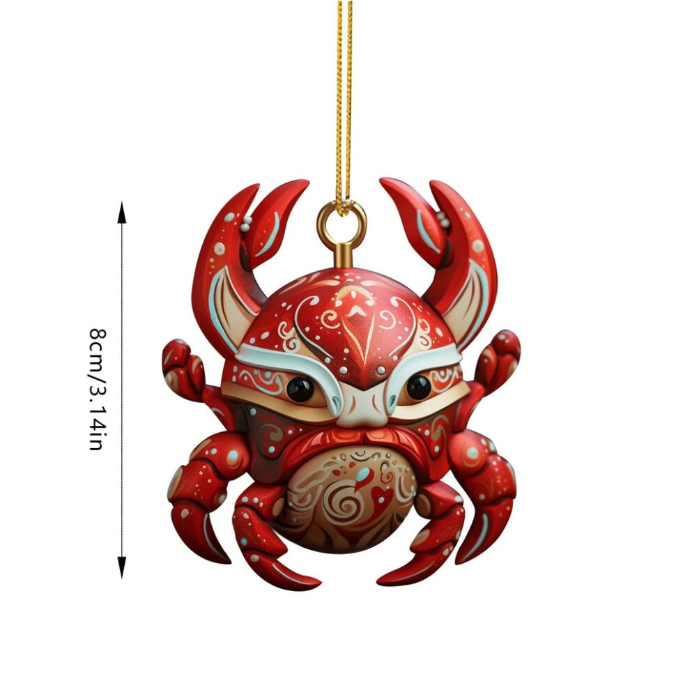 (2) Sheep Delightful Cartoon Crab Car Ornament Whimsical Acrylic Piece Decor Holiday-image-OPC-PGVDPSH-NEW