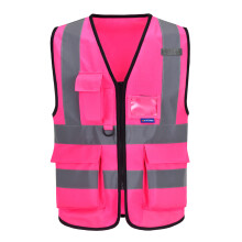 A-SAFETY Ru   ov    bezpecnostn    vesty pre    eny Pracovn    bezpecnostn    vesta s reflexn   mi p   sikmi, stredn    velkost