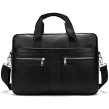 Briefcase Shoulder Bags Leather Messenger Bag Men Shoulder Bag for 12.9 Inch Laptop Handbag Satchel Messenger Bag Worn Bags Briefcase Travel Bag Schoo