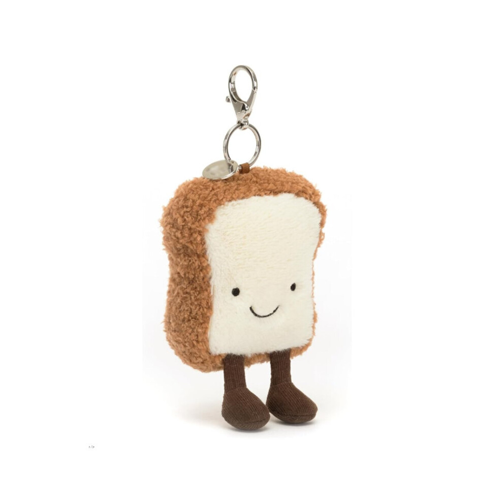 (Toast) Clipon Keychain Plush Stuffed Doll Bag Pendant Ornament Gift Christmas