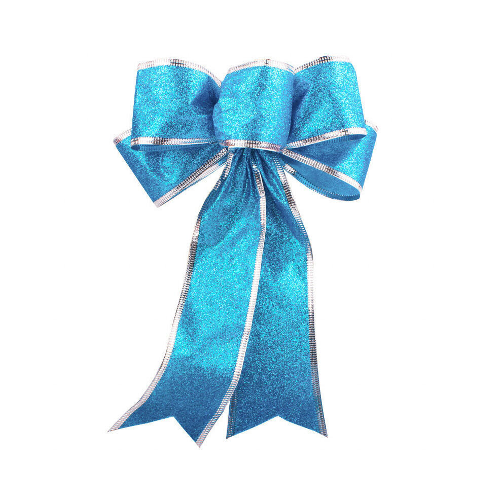 (Sky Blue) 25cm Luxurious Glitter Bow Hangings For Charming Tree Christmas Decor-image-OPC-PGVDZ58-NEW