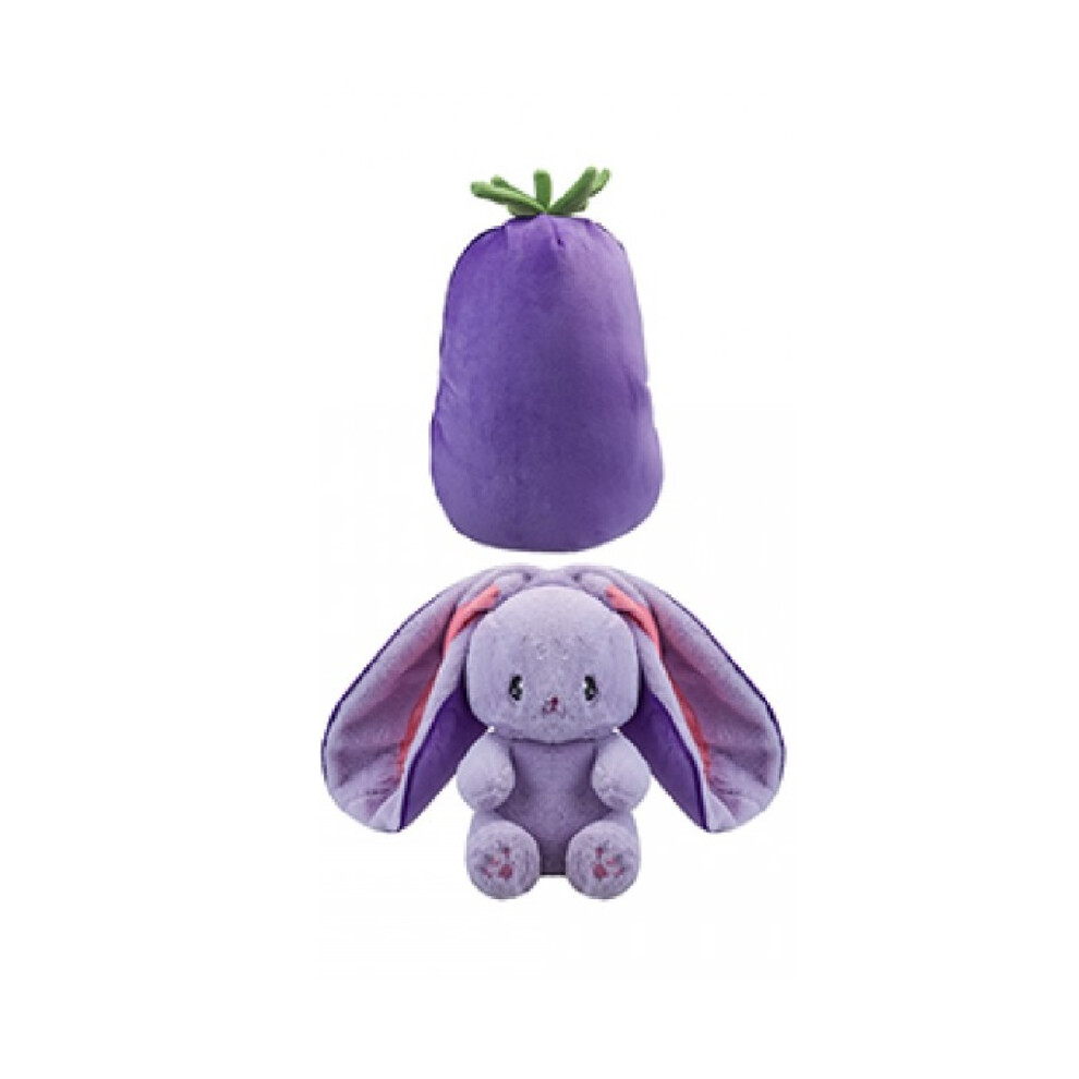 Pms International Zip'emals Adorable Reversible Food Bunny 25Cm Plush Purple