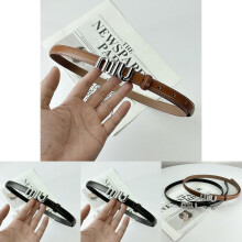 Vintage Fashion Black Pu Miu Letter Belt For Women Perfect For Jeans And Dresses