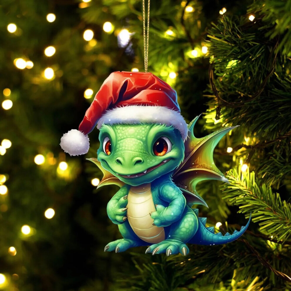 (4) Acrylic Christmas Festive Tree Hanging Ornaments Cute Cartoon Style For Cheer Holiday-image-OPC-PGVF9FF-NEW