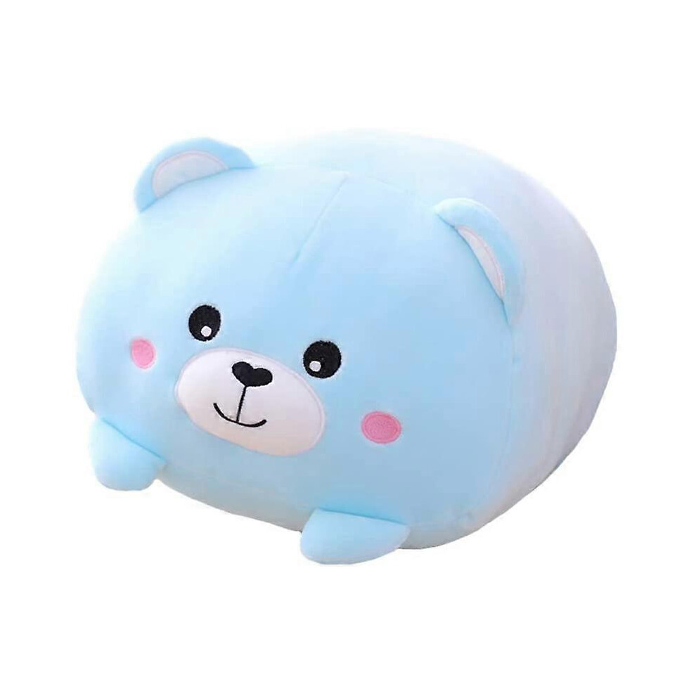 8 inch Cute Bear Plush Stuffed Squishy Animal Cylindrical Body Pillow,Super Soft Cartoon Hugging Toy Gifts for Bedding, Kids Sleeping Pillow