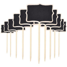 20 pcs Wooden Plant Tags, Mini Chalkboard Plant Labels, for Indoor Plant Vegetable Garden Balcony Herb Garden Decoration
