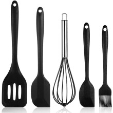 Silicone Spatula, 5-IN-1 Spatulas Silicone Heat Resistant, Non-Stick Silicone Cooking Utensils Set,Kitchen Utensils for Cooking, Baking
