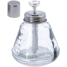180ML Push Down Pump Dispenser Glass Bottle Lockable Pump Dispenser Bottle Push Down Manicure for Nail Polish Makeup Remover
