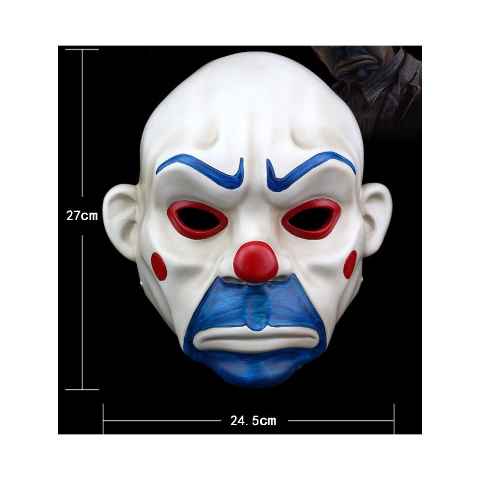 (Robber Mask) Dark Striking Knight Clown Face Mask Made Of Resin Perfect For Halloween And Various Celebrations Holiday