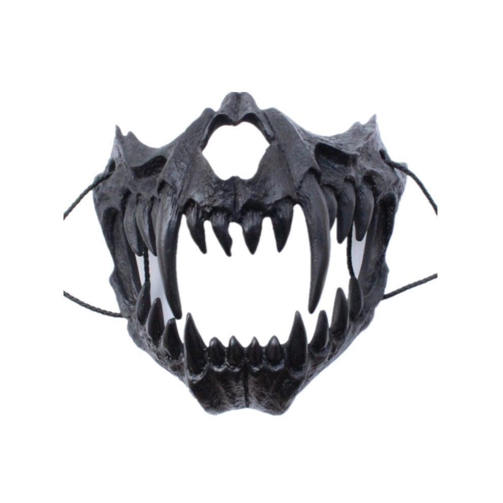 (Black Tiger Mask) Unique Resin Face Masks Featuring Mythical Creatures For Halloween Costume Fun And Festival-image-OPC-PGVFMDT-NEW