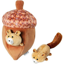 Interactive dog toys, hide and seek dog toys, squeaky educational plush pet toys, squirrels
