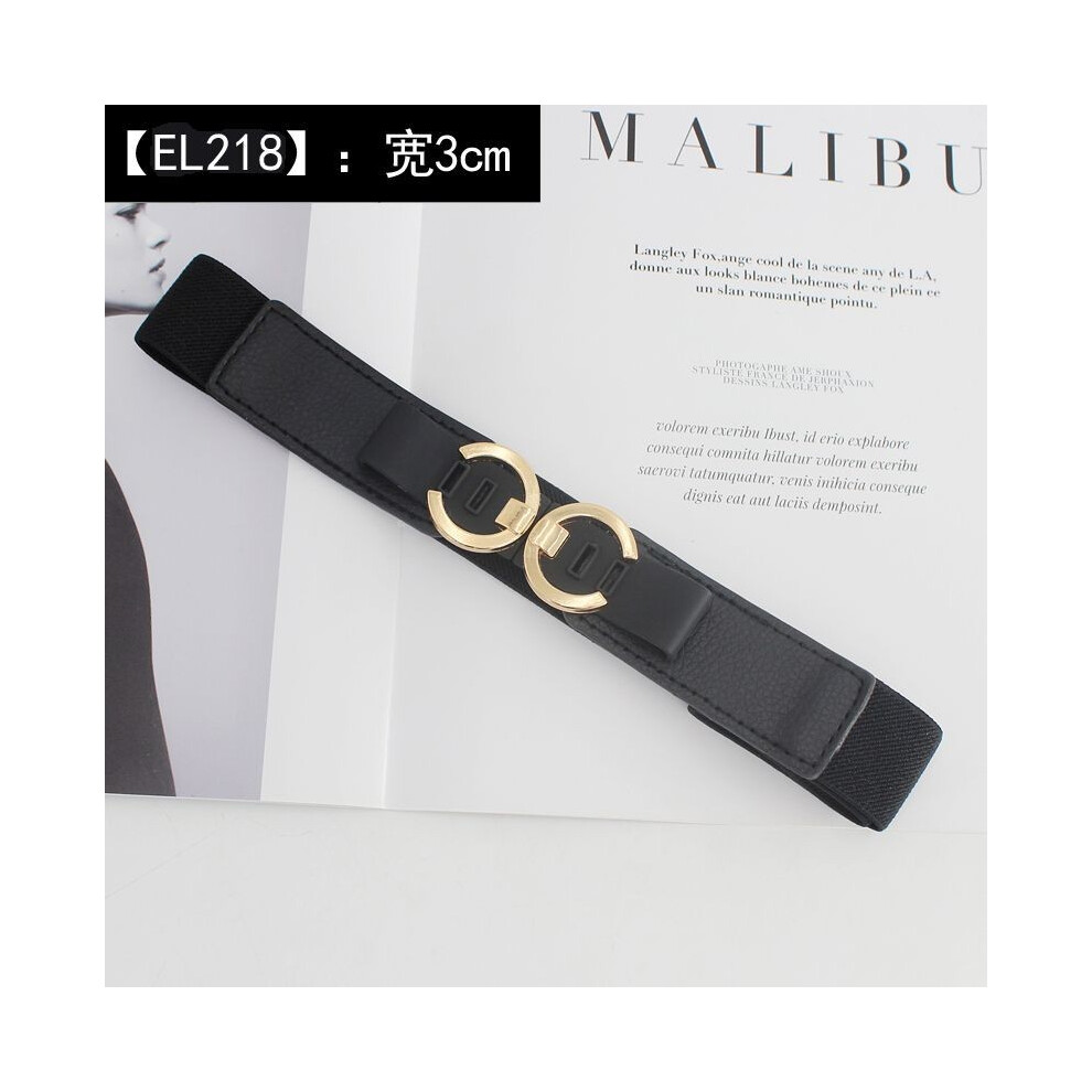 (Black EL218) Modern Elastic Black Waist Belt For Women With Adjustable Features Complementing Skirts And Effortlessly Dresses-image-OPC-PGVFMS9-NEW