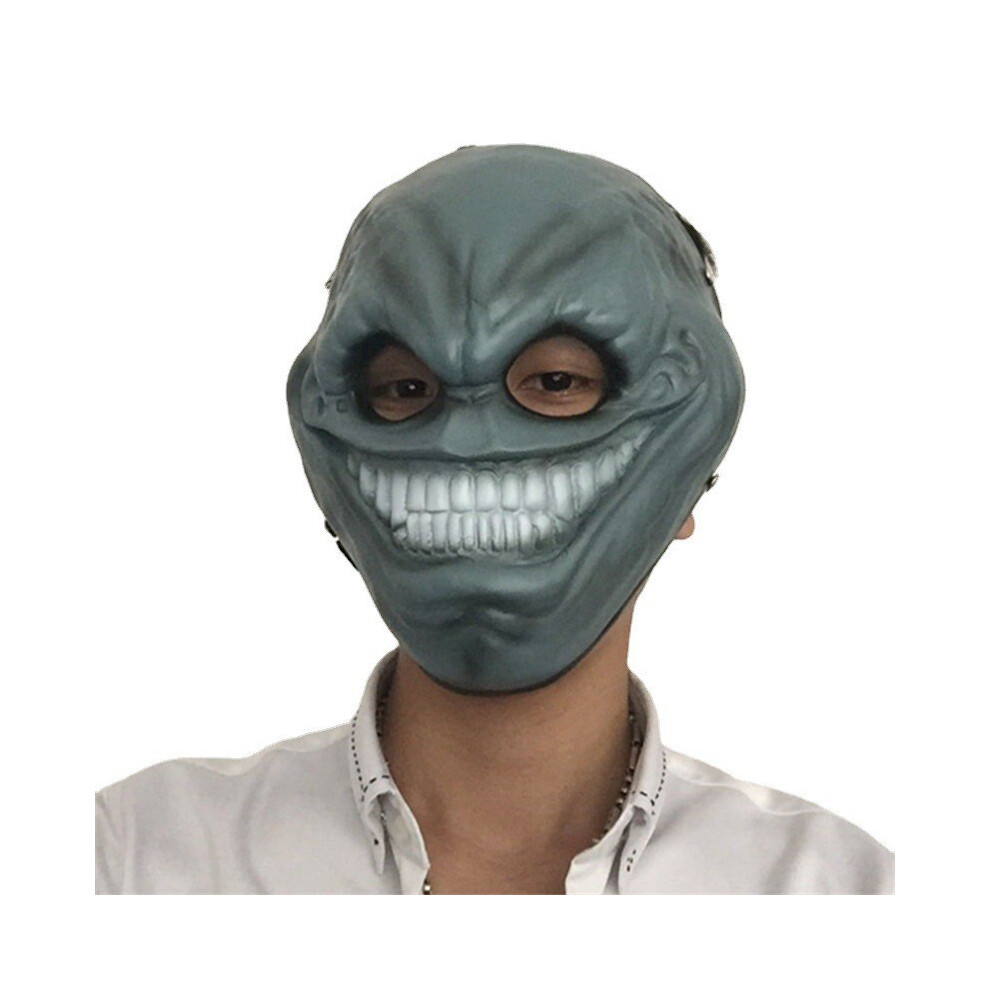 (Blue Shape Bone) Impressive Mask Resin Featuring Silver Copper Blue White Design For Parties Themed-image-OPC-PGVFMWX-NEW