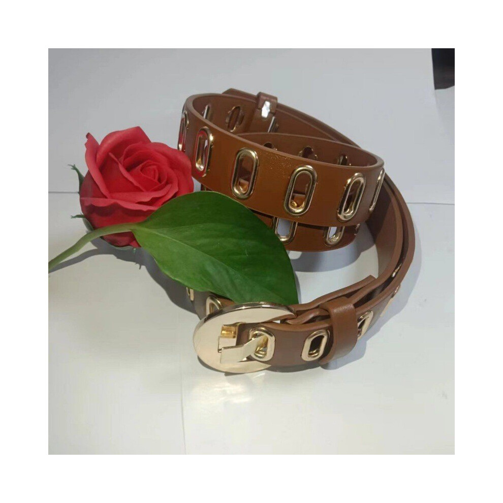 (Brown120) And Simple Stylish Ladies Korean Version Pu Leather Belt For Fashion Denim Vintage-image-OPC-PGVFNQ5-NEW