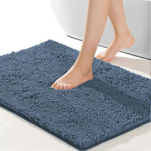 Bathroom Rug,Non-Slip Bath Mat,Soft Cozy Shaggy Durable Thick Bath Rugs for Bathroom,Easier to Dry(Dark Grey, 32"20")