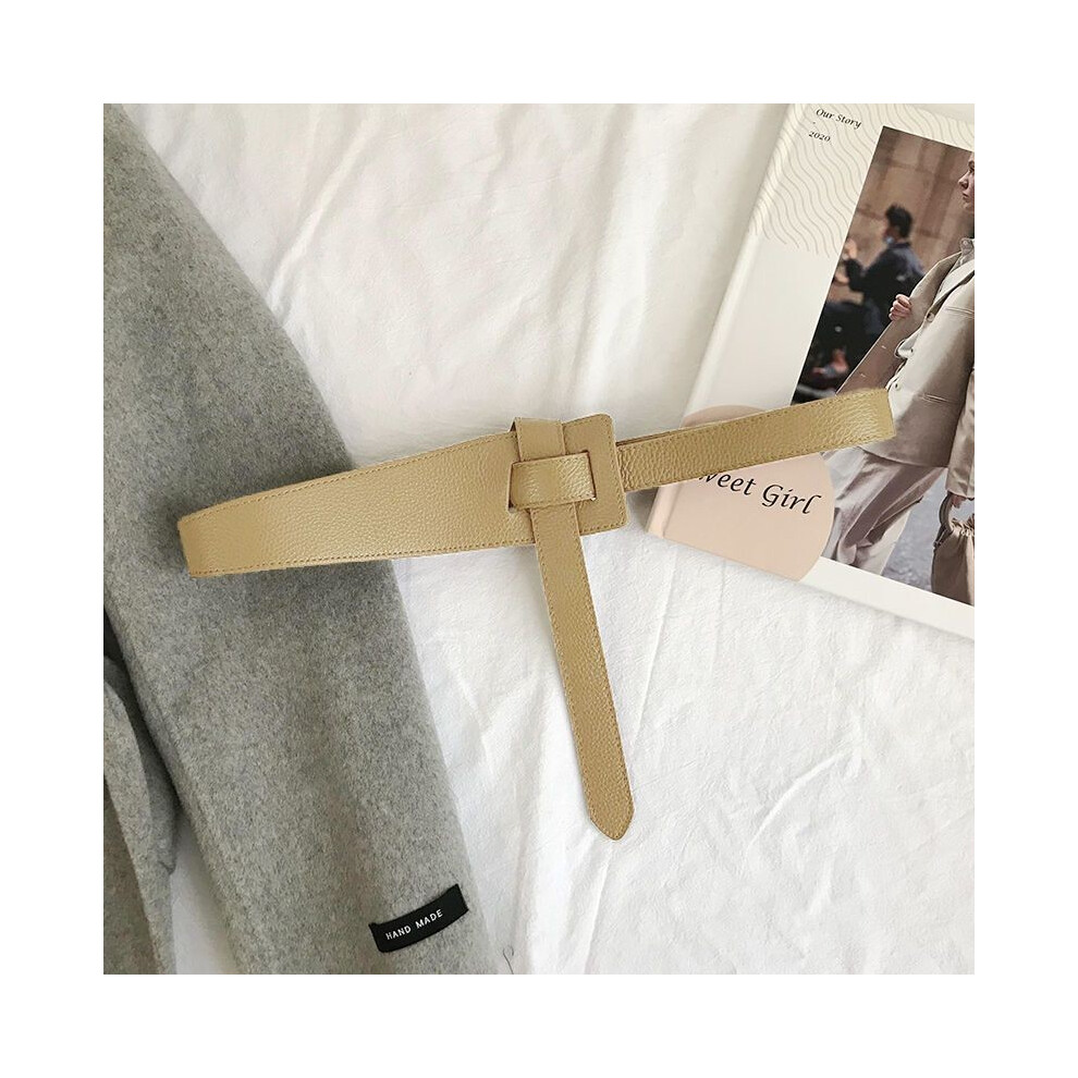 (Gray) Ins Wide Versatile Waist Belt For Women In Black Brown Beige Gray Suitable For Fall Stylish Outfits-image-OPC-PGVFPBN-NEW