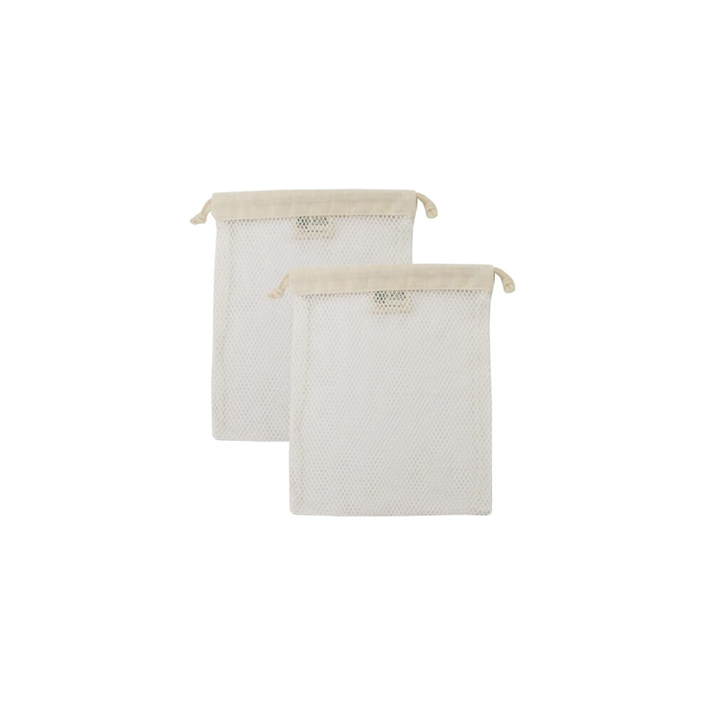Sac     linge en maille de coton biologique Simple Ecology   ; sacs de lavage en machine pour linge d   licat, lingerie et v   tements, petit lot de 2