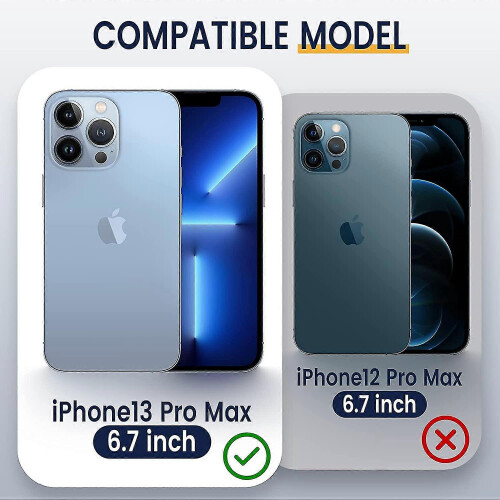 Case for Iphone 13 Pro Max Stand Case with Slide Camera Cover-Black 1