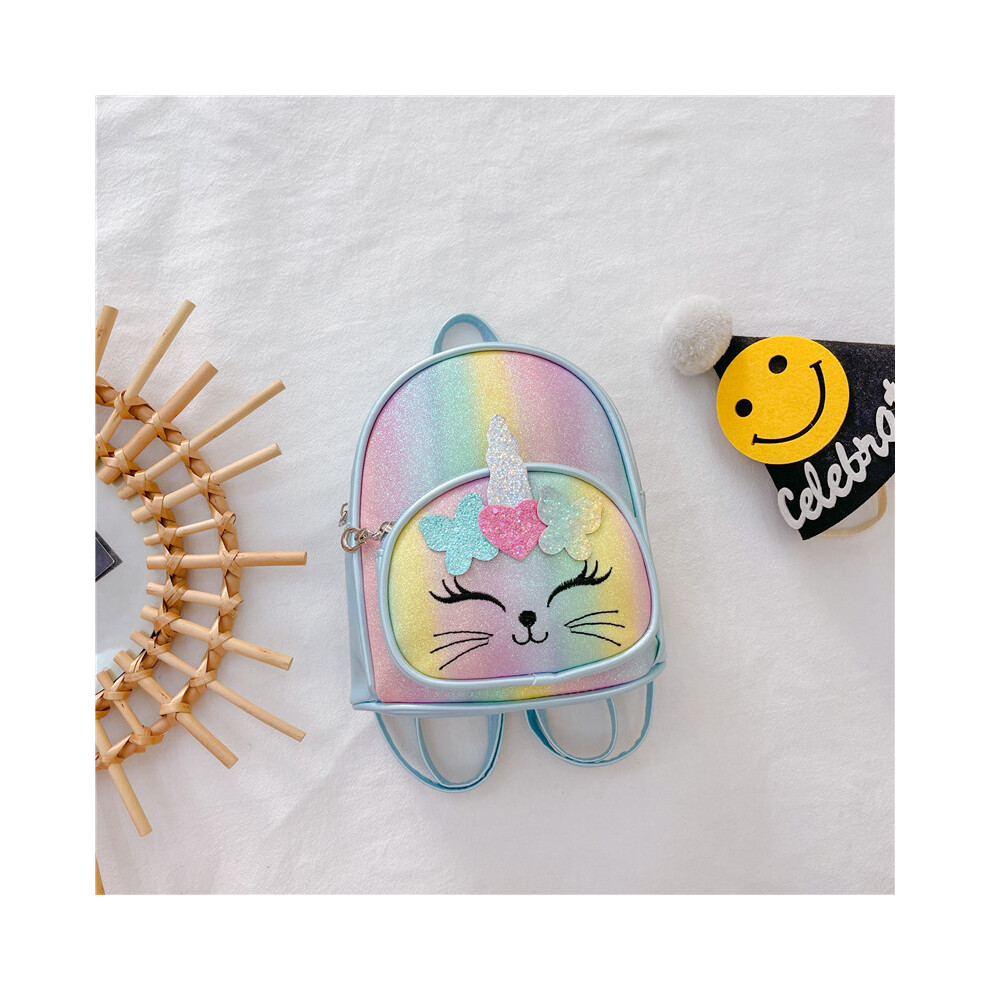 (Blue) Childrens Stylish Korean Backpack With Fun Cartoon Patterns Perfect For Girls And Boys-image-OPC-PGVFTPX-NEW