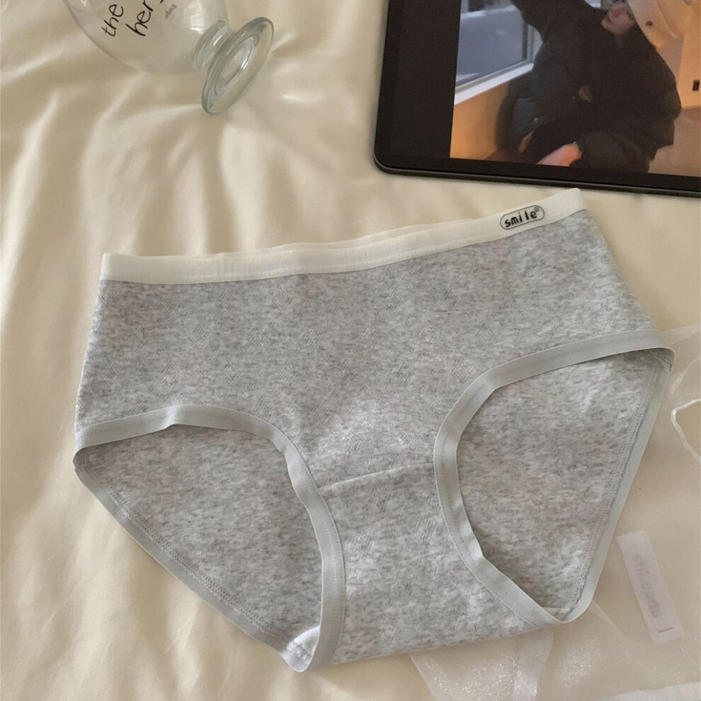 (Gray, L) Ladies Classic Cotton Underwear Midrise Design Soft Comfortable And Breathable Available In Multiple Sizes And Stylish F Colors-image-OPC-PGVFVYW-NEW