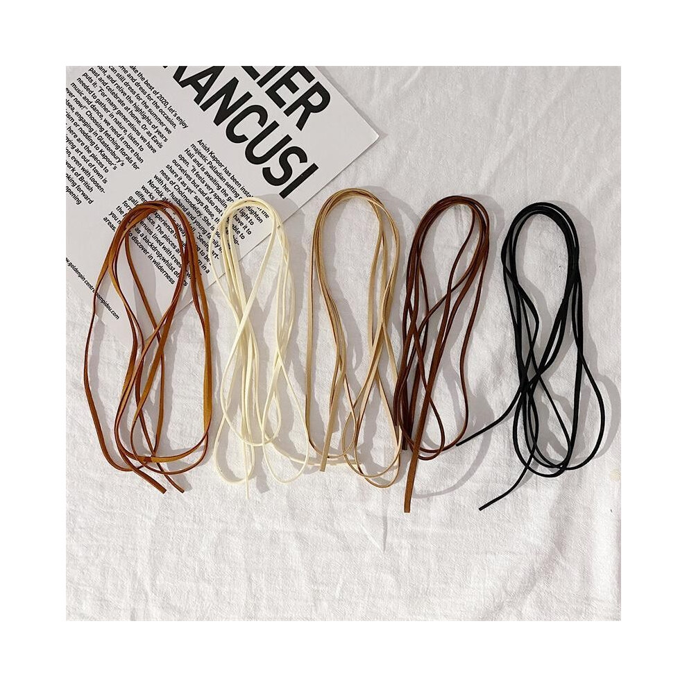 (Black Beige) French Knotted Modern Rope Waist Belt Collection For Women Chic Accessory For Wardrobe Any