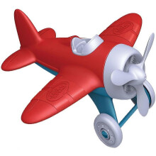 Green Toy Plane - BPA Free, Phthalate Free, Red Aviation Plane for children's aviation knowledge. toys and games