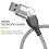 Multi USB Cable, 5 in 1 Multi USB A/C Charger Nylon Braided Data Cable with iP Micro USB Type C Connector 17