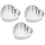 3 Pack Nonstick Mini Heart Shape Pie Pans with Removable Bottom 4-inch Bread Mold 7