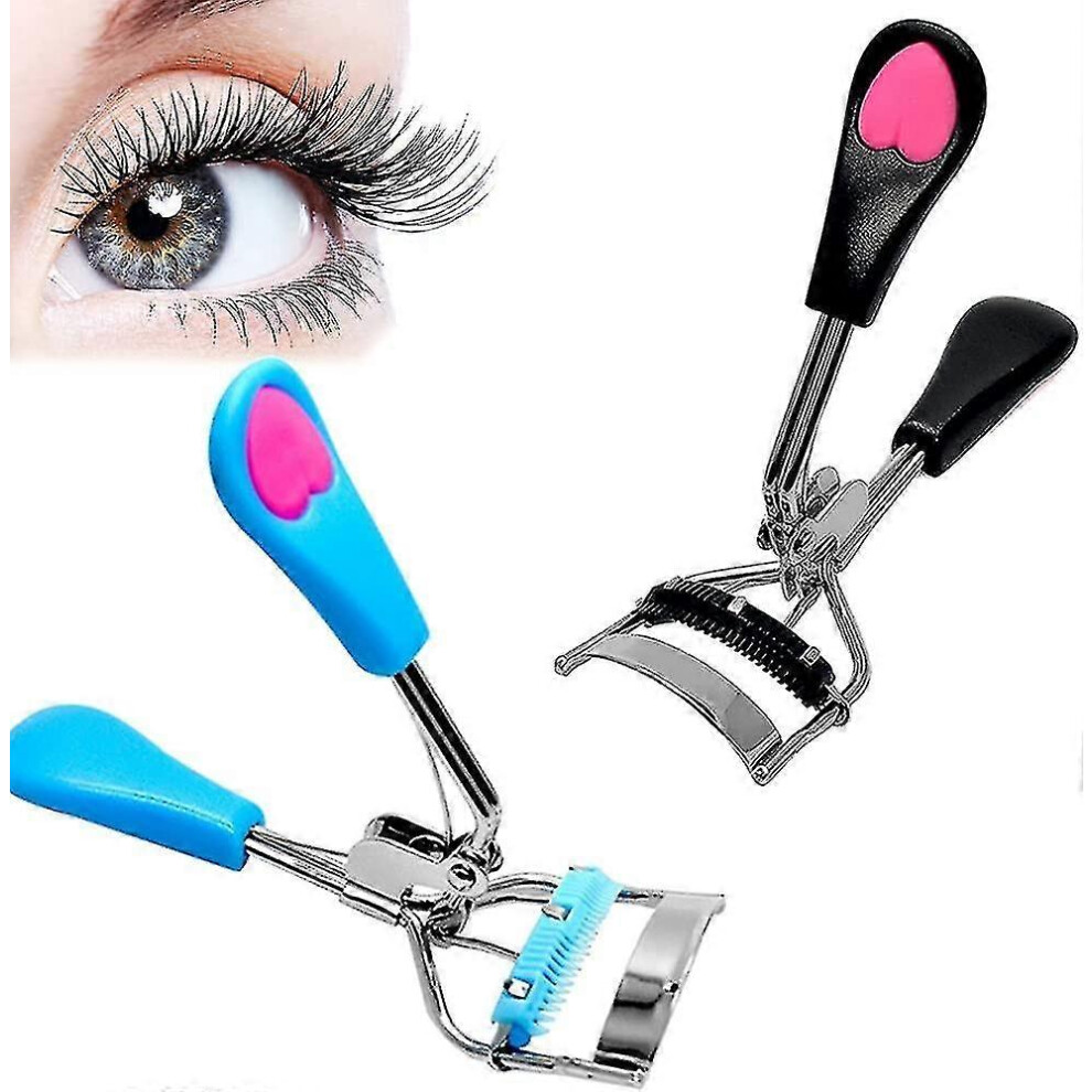 2 Pcs Eyelash Curlers Eyelash Curler with Built-in Comb Stainless