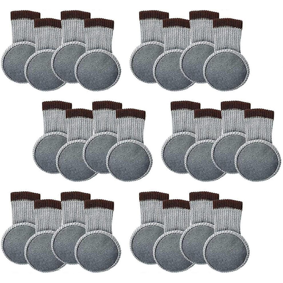 24Pcs Chair Leg Socks With Felt Pads, High Elastic Knitted Wood Floor Protectors 5004229394228