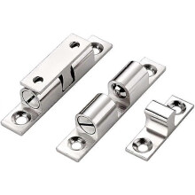 50mm Furniture Cabinet Door Nickel Plated Copper Dual Ball Roller Catch Latch 10 Pcs