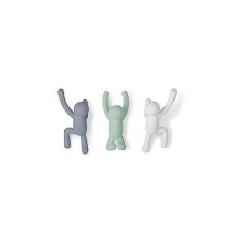 Decorative Wall Hanging Coat Rack Hooks for Coats, Scarves, Towels & More, Set of 3, Pastel Multicolors