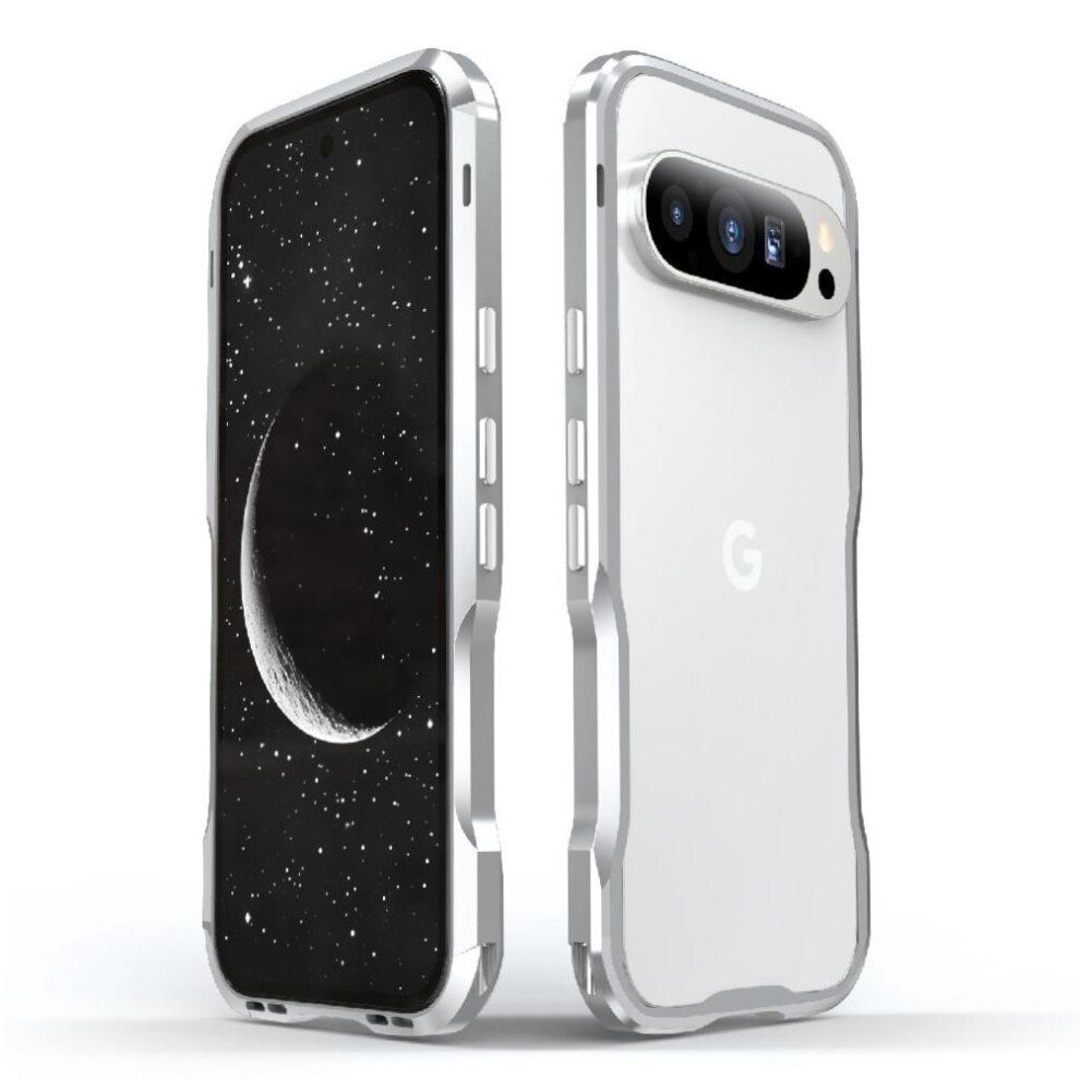 (Silver) Case For Google Pixel 9 Pro Xl Kumwum Armor Phone Built-In Silicone Shockproof Dustproof Heavy Duty Hybrid Metal Bumper Military Grade Drop C Silver 764544214230