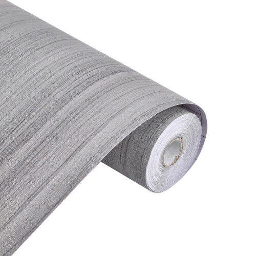 Living And Home 10M Grey Wood Grain Self-adhesive PVC Roll Flooring 2