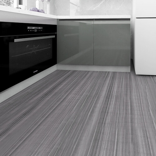 Living And Home 10M Grey Wood Grain Self-adhesive PVC Roll Flooring 1