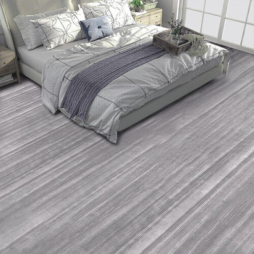 Living And Home 10M Grey Wood Grain Self-adhesive PVC Roll Flooring