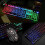 1set T6 Rainbow Led Backlit Multimedia Ergonomic Usb Wired Gaming Keyboard Wired Mouse And Mouse Pad 3