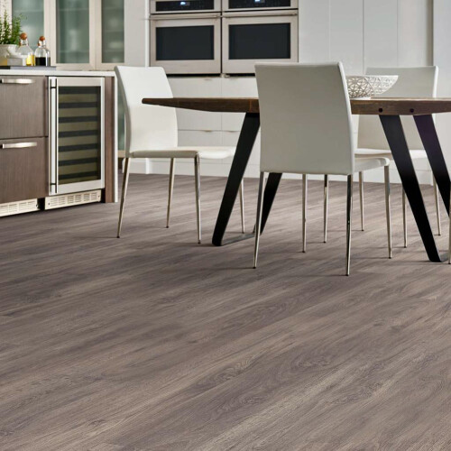 Living And Home 10M Grey Brown Wood Grain Self-adhesive PVC Roll Flooring 1