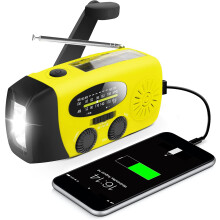 MD-088s Solar Emergency Hand Crank Radio with NOAA Weather, AM/FM, 1000mAh USB Charger & 1W LED Flashlight