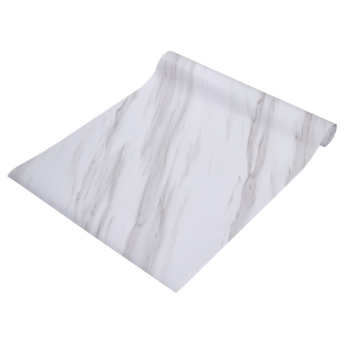 Living And Home 10M White Marble Effect Self-adhesive PVC Roll Flooring 2